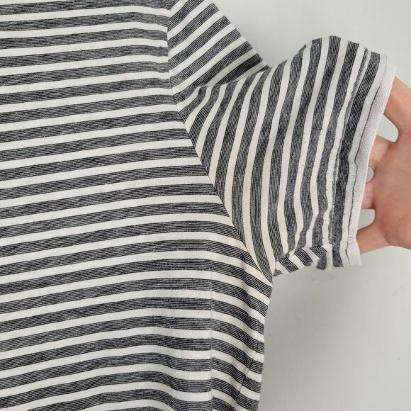 Theory Rylee Pima Cotton Short Sleeve T-Shirt Striped Black White Size XS - Picture 11 of 13